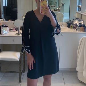 H&M Black Shift Dress w/ White Trim